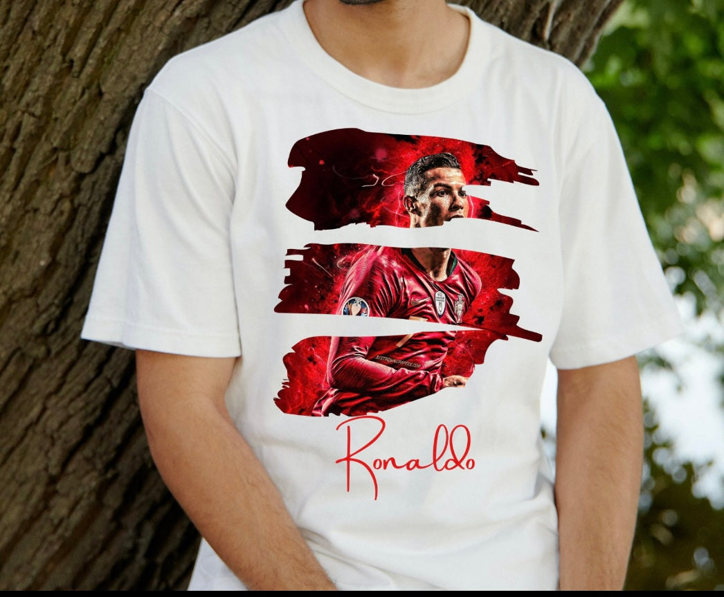 Cristiano Ronaldo Red Tee Youth & Adult