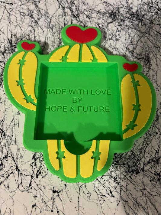 3D Cactus Post it Note Holder
