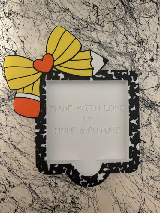 3D Pencil Ribbon Post It Note Holder